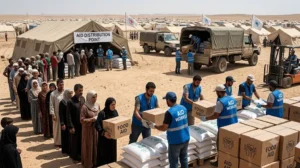 Humanitarian aid distribution
