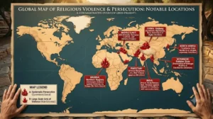 9f24c586 b525 499d 935f 16e54bb5967b Global map with notable locations of religious violence