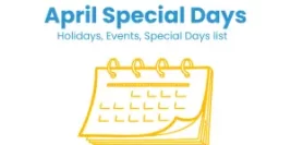 List of All Special Days and Events of April