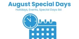 Important Days List for August