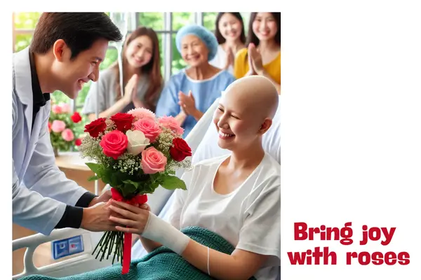 Bring joy with roses to the patients