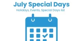 Special Days and Events Lists for July