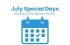 Special Days and Events Lists for July