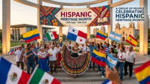 a84153e0 21fd 4724 b586 71a03d8f3f51 A group of people celebrating Hispanic Heritage Month